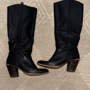 Lucky Brand Black Heeled Boots
